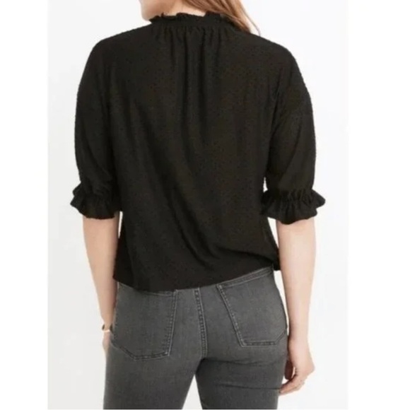 Madewell Clipdot Ruffle Turtleneck Top - Picture 2 of 10